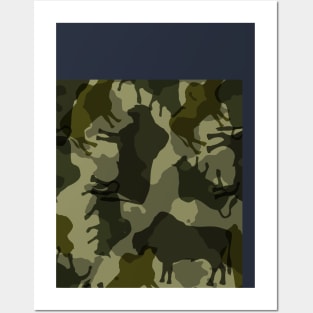 bull camouflage Posters and Art